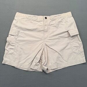 Columbia Shorts Womens Medium Beige Gorpcore Outdoor Nylon Cargo AL4427